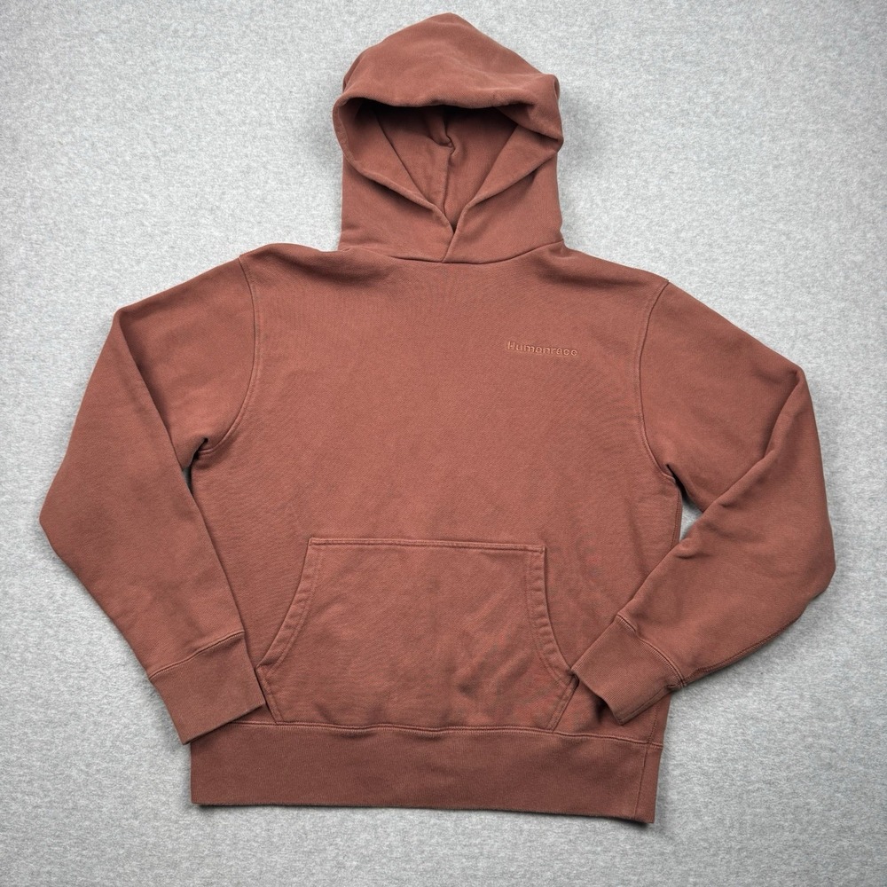 Adidas Humanrace Pharell Hoodie Mens Small Clay Color Cotton Pullover Boxy Fit